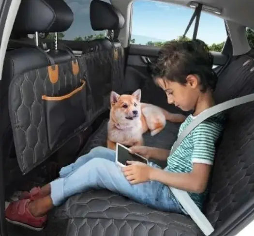 Three-in-One Multifunctional Pet Car Back Seat Protector Mat