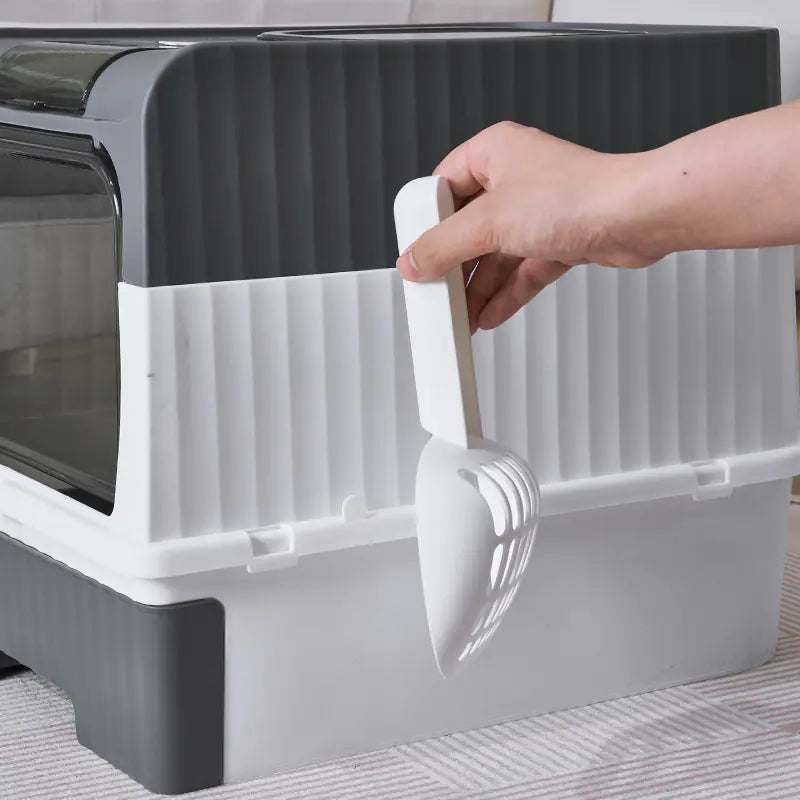 Large enclosed Cat Litter Box with litter tray & Anti-Splash Design