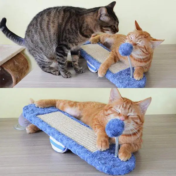 Cat Teeter-Totter/See Saw Toy with Scratching Board for Kittens