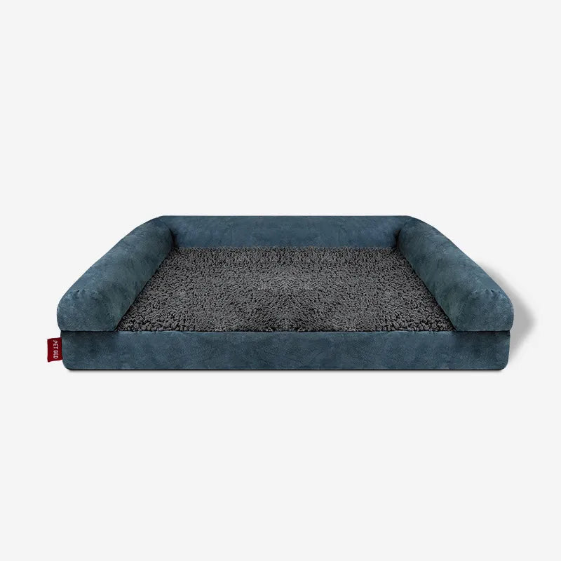 Waterproof Suede Cotton Fleece Kennel Pet Bed