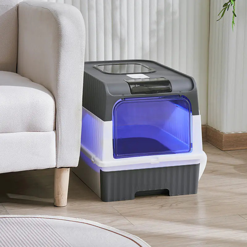 Large enclosed Cat Litter Box with litter tray & Anti-Splash Design