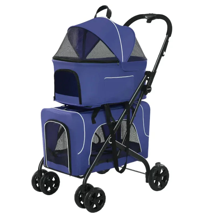 Small Dog Lightweight Folding Cat Dog Trolley/Stroller