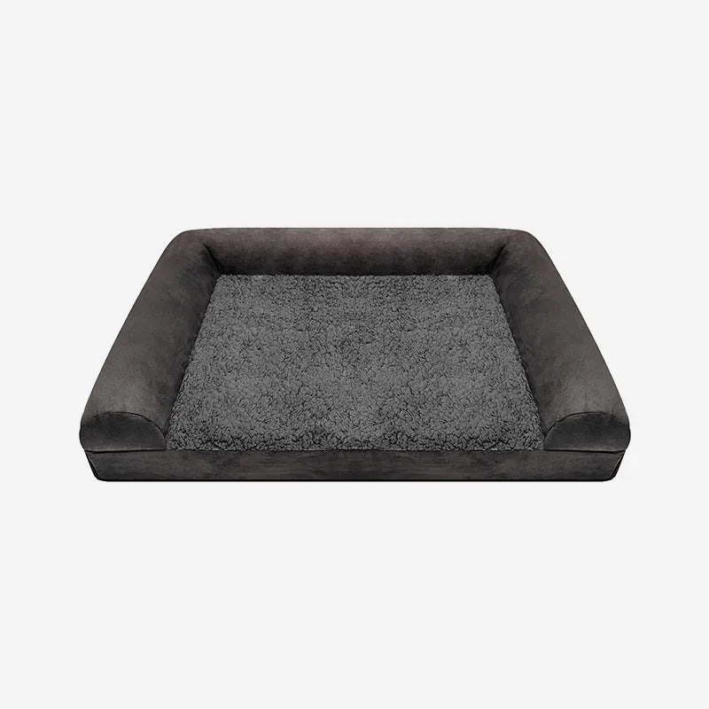 Waterproof Suede Cotton Fleece Kennel Pet Bed