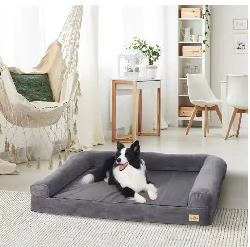 Waterproof Suede Cotton Fleece Kennel Pet Bed