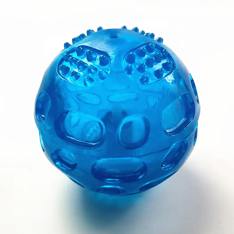 Waterproof Squeak Ball Toy for Dogs - Orange & Blue