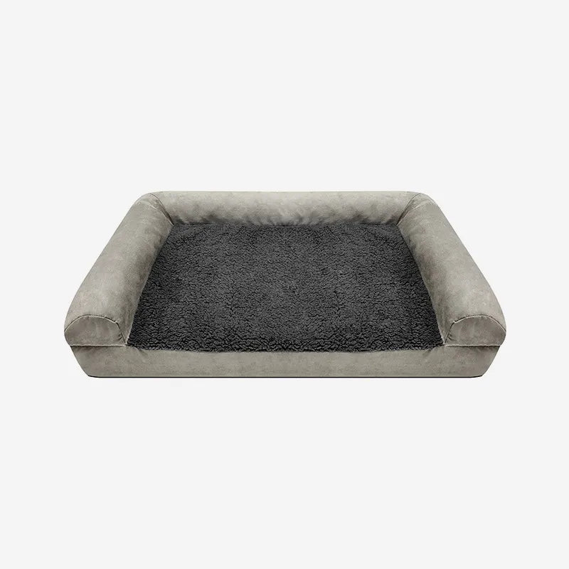 Waterproof Suede Cotton Fleece Kennel Pet Bed